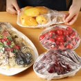 thumbnail image 6 of GIXUSIL 300pcs Fresh Keeping Bags Cling Film Food Preservation Cover Bags for Fruit Vegetable Meat, Universal Film Cover for Bowls Dishes Food Containers Prevent Dust & Insects, 6 of 7