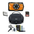 thumbnail image 1 of Ricoh WG-6 Digital Camera (Orange) with Extra Battery, SD Card and Accessory Kit, 1 of 12