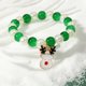 thumbnail image 3 of Pulsera de cuentas coloridas de Feliz Navidad para mujer, sombrero de alce de Papá Noel, brazaletes colgantes de campana de copo de nieve, joyería para festivales de Año Nuevo, 3 of 4