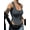 Dark Gray, variant on Women'S Bodysuits Summer Ribbed Knit Scoop Neck Sleeveless Slim Fitted Tank Tops Body Suits Dark Gray L
