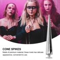 thumbnail image 3 of Vett 10pcs Solid Punk Bullet Large Spikes Metal Leather Rivets DIY Silver Cone Studs, 3 of 3