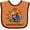 Orange and Black, variant on Inktastic Soccer Girl Superhero Girls Baby Bib