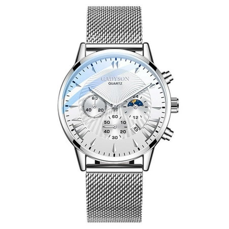 CYMMPU Men s Quartz Watch Men Casual Dress Wrist Crystal Fashion Watch Clock Stainless Steel