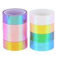 thumbnail image 1 of KAKOWELY Paper Tape 8pcs Exquisite Paper Tape Unique Label Sticker Stylish Diary Hand Account Washi Paper Tape Beautiful Bronzing Paper Tape for DIY (Colorful Film), 1 of 4