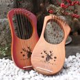 thumbnail image 4 of Zshan String harp, 7-string mahogany with tuning keys and purse, raw wood color, 4 of 5