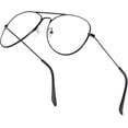 thumbnail image 1 of HAHDAXIA AISSWZBER Clear Aviator Glasses Lens Premium Classic Metal Frame Eyeglasses, 1 of 7