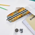 thumbnail image 6 of Cauagu Sunflower Field Art Print Leather Pencil Pen Case - Stationery Bag Portable Stationery Bag Big Capacity Pencil Pouch Cosmetic Organizer Bag for Men & Women, 6 of 7