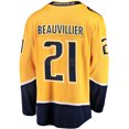 thumbnail image 3 of Men's Fanatics Anthony Beauvillier Gold Nashville Predators  Premier Breakaway Player Jersey, 3 of 3