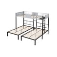 thumbnail image 6 of Triple Bunk Bed with Vent Board, Sturdy Metal Frame, Noise-Free Wood Slats, Separable into 3 Beds, No Box Spring Needed, 6 of 8