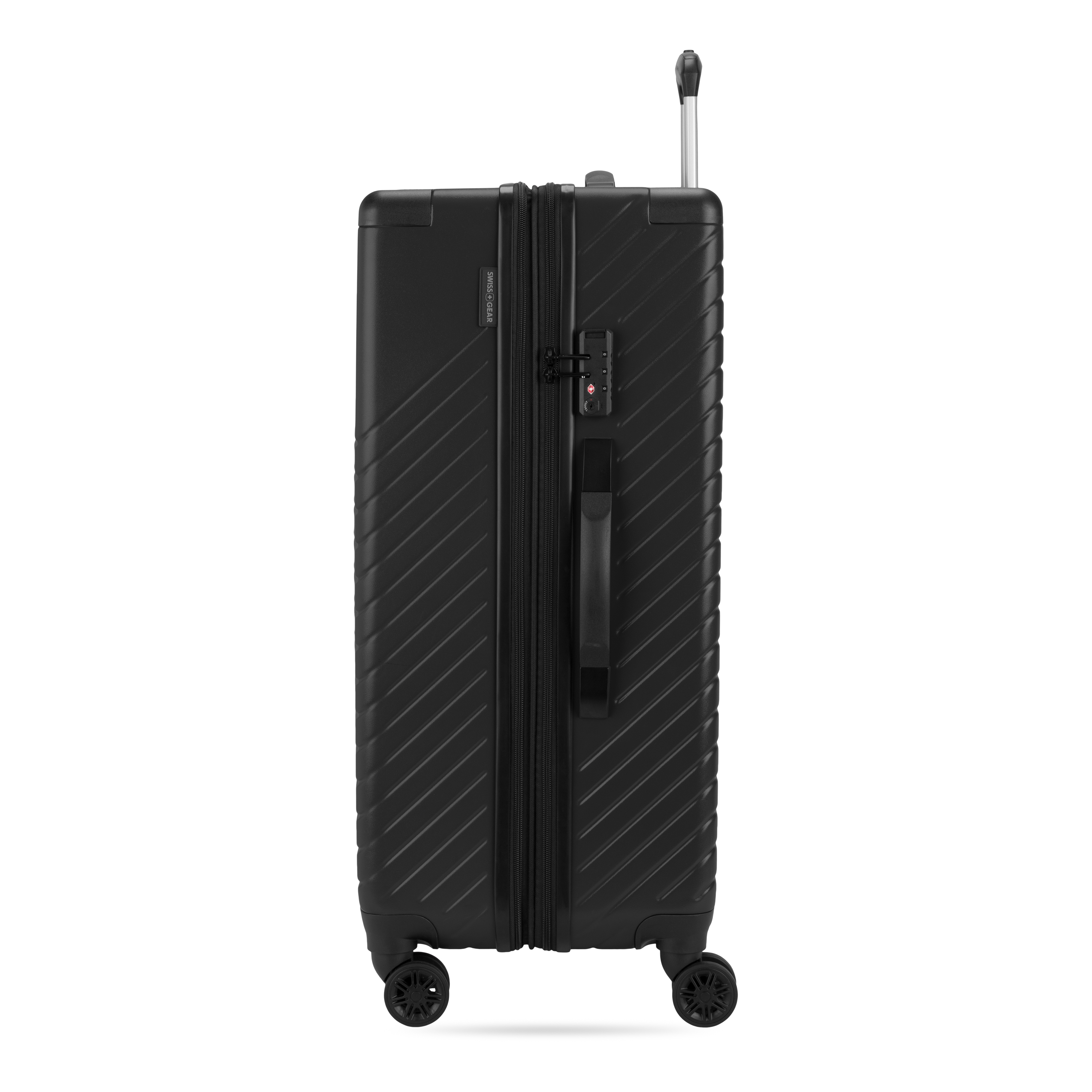 SWISSGEAR Edge Hardside Large Checked Spinner, Black