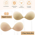 thumbnail image 5 of SOMER 2 Pairs Sticky Bra, Backless Bra, Reusable Adhesive Bra, Strapless Bras for Women, Push up Sticky Bra for Backless Dress Top, Adhesive Invisible Lift Up Bras with Nipple Covers, 5 of 7