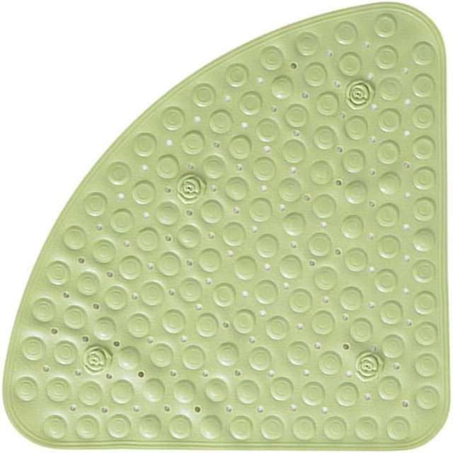 CHAO Alfombra De Ducha Antideslizante Para Bañera, 55x 55 Cm, Patrón Triangular, Con Orificio De Drenaje Para Ducha O Bañera, Pvc, Alfombra De Baño Antideslizante (verde)