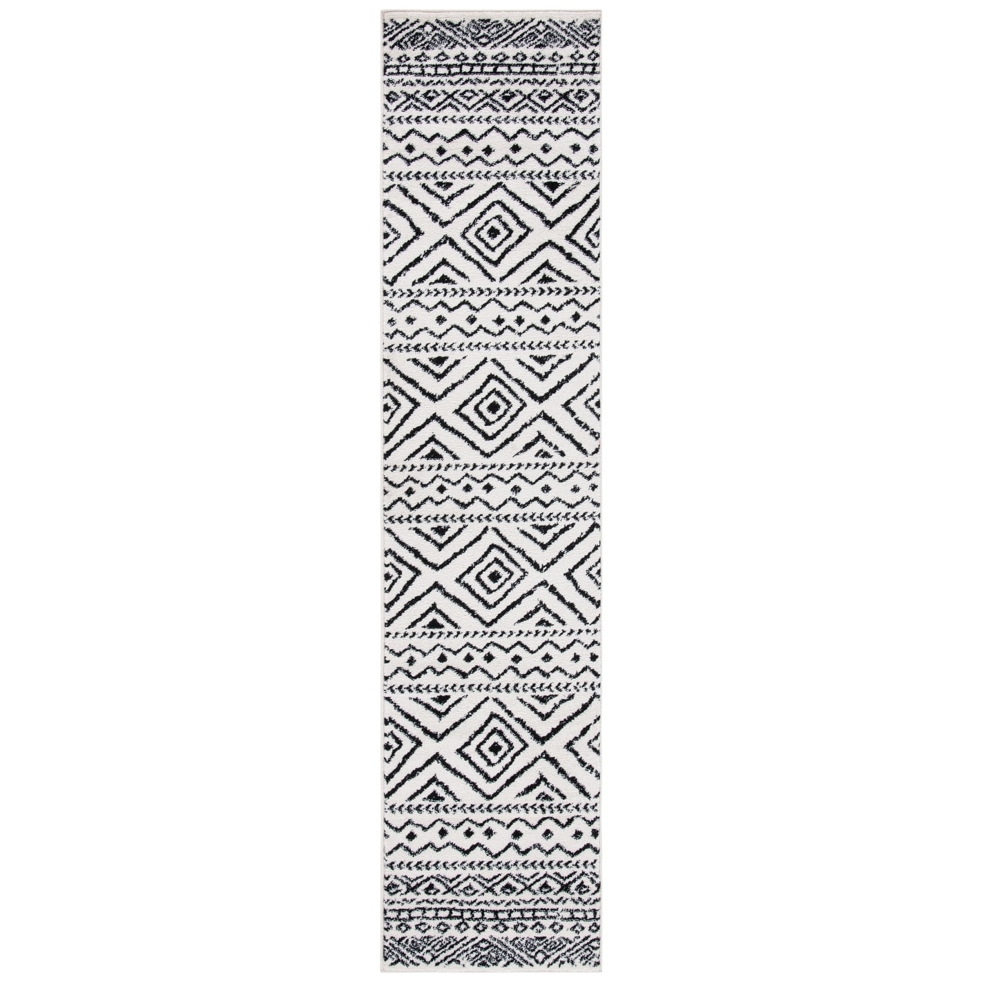 Safavieh Tulum Shima Moroccan Boho Distressed Rug Ivory/Black 2' x 21