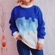 thumbnail image 5 of Gibobby Sueteres Para Mujeres Calientitos Elegantes Suéter casual de manga larga con cuello redondo para mujer con combinación de colores gradual(Azul celeste,M), 5 of 6