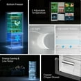 thumbnail image 5 of Upstreman 7.1 Cu.ft Bottom Freezer Refrigerator, 2 Door Kitchen Fridge Large Apartment Refrigerator Garage Ready Refrigerator, Silver BM71, 5 of 10