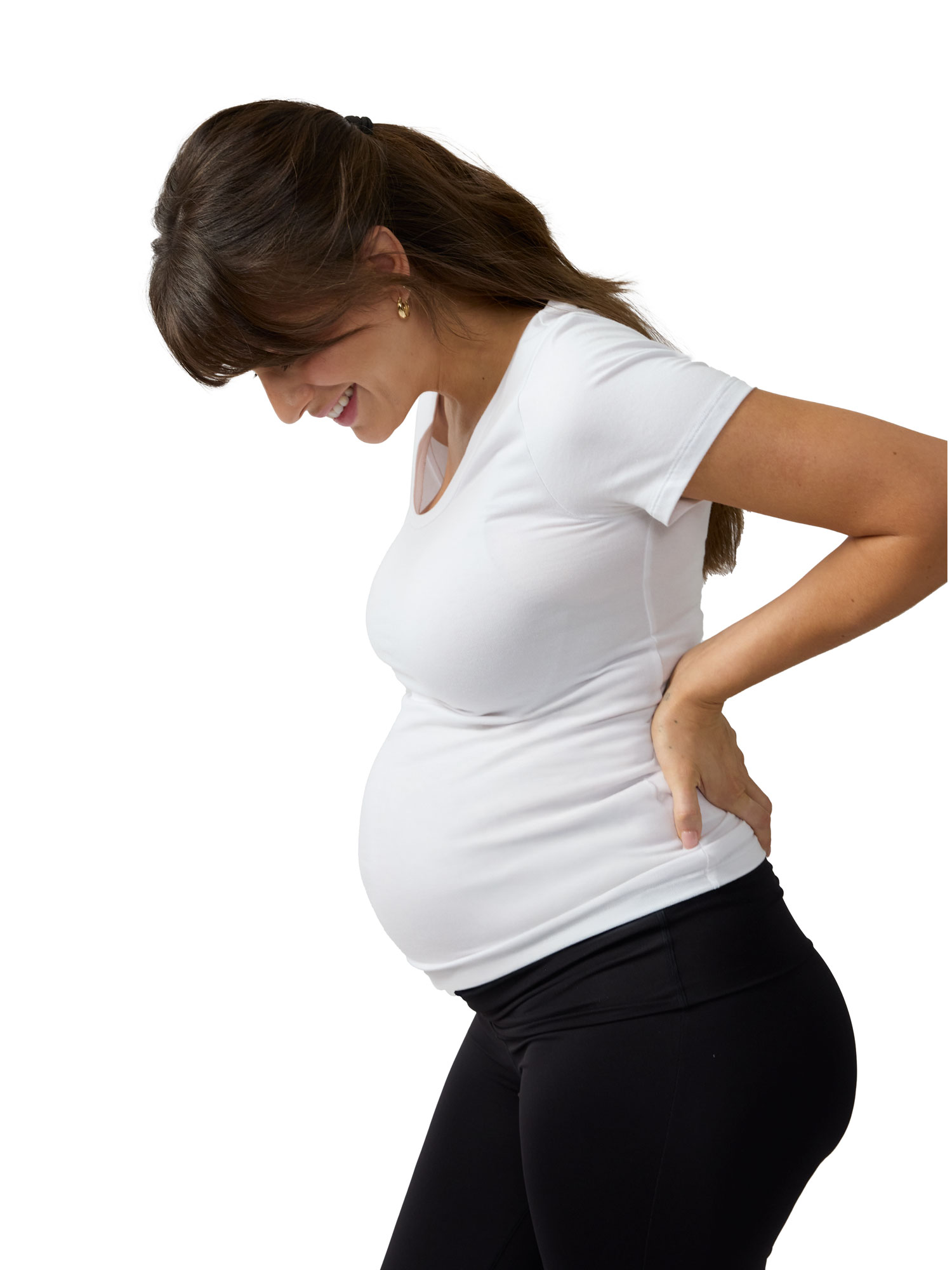Ingrid & Isabel For Every Belly Women's Maternity Short Sleeve Fitted Scoop Tee, Sizes S-XXL