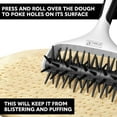 thumbnail image 3 of Orblue Pizza Dough Docker Pastry Roller with Spikes, Pizza Docking Tool for Home & Commercial Kitchen - Pizza Making Accessories that Prevent Dough from Blistering, Black, 3 of 9