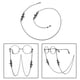 thumbnail image 4 of Cadena metálica de gafas de lectura de murciélago negro Yuyangstore Cadenas para anteojos, 4 of 8