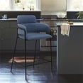 thumbnail image 3 of Home Square 26" Counter Height Bar Stool in Blue Faux Leather - Set of 2, 3 of 9