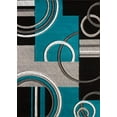 thumbnail image 2 of GLORY RUGS Area Rug Modern 2x7 Turquoise Soft Hand Carved Contemporary Floor Carpet with Premium Fluffy Texture for Indoor Living Dining Room and Bedroom Area, 2 of 5