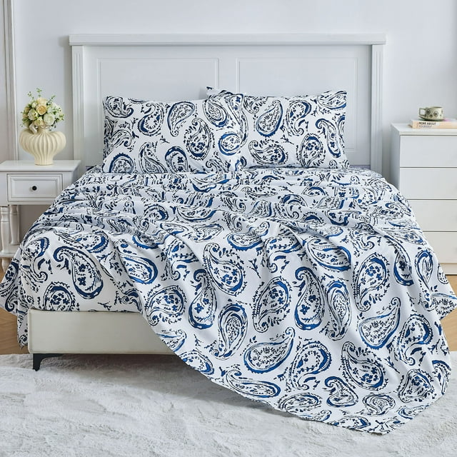 Hitime Ensemble de Draps 3 Pcs pour Lit Simple, Poches Profondes, Taille 14 Pouces (35,5 cm), en Microfibre Respirante Ultra Douce, Style Hôtel de Luxe, Cadeau pour Femmes et Hommes.