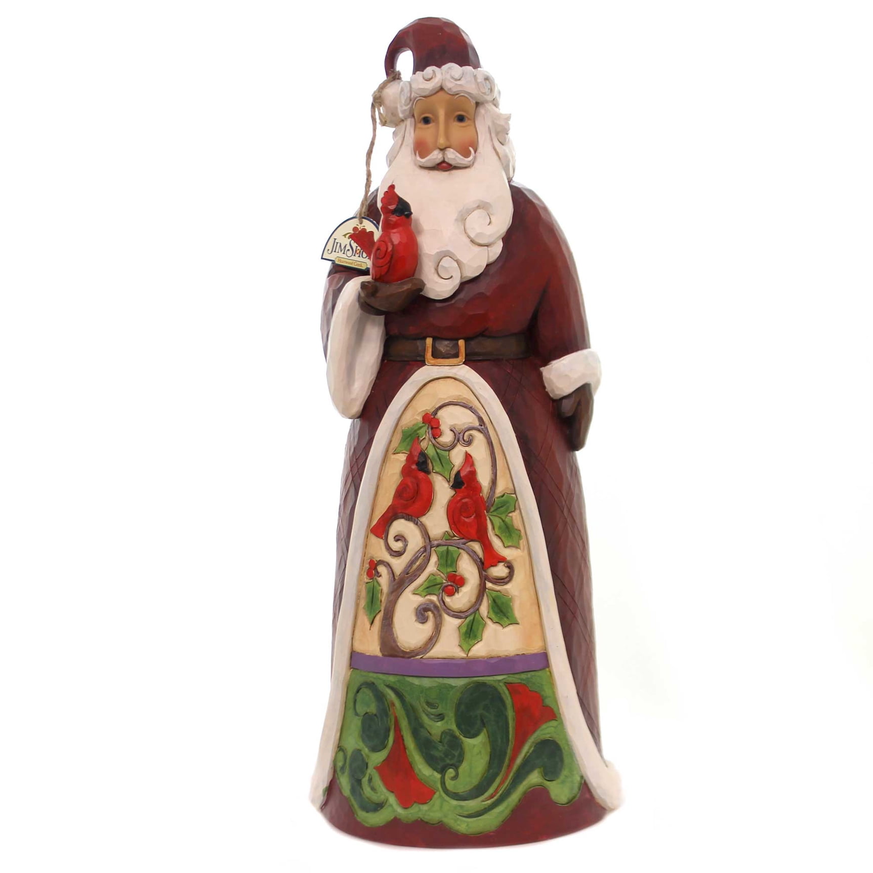 Jim Shore SANTA HOLDING CARDINAL Polyresin Christmas Statue Claus 6001467 - Walmart.com