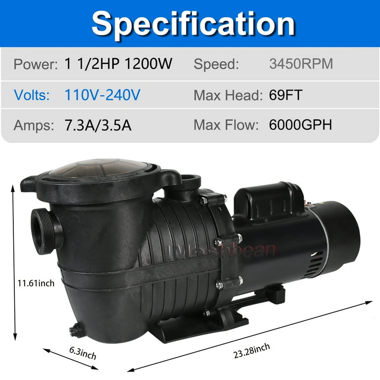 Water motor 2024 pump 1.5 hp
