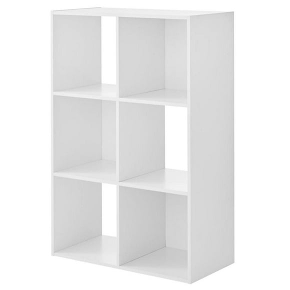 Mainstays 6-Cube Organizer, Multiple Colors, 6 storage shelves