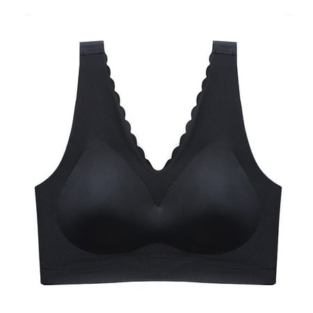 

Bigersell Girls Sports Bras Women Lady Lace Push-Up Bra Sports Bra Underwear Yoga Hollow Out Bra Cup Short Size Push Up Strapless Bra Style 10019 Black 36B