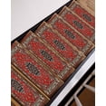 thumbnail image 7 of Stair Treads for Wooden Steps, Red Bohemian Peel and Stick Stair Treads with Adhesive, Boho Flower Abstract Modern Retro Art Non Slip Indoor Stairs Runner Rugs Mats for Elders Dogs 8"x30"10PCS, 7 of 7