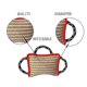 thumbnail image 5 of Almohada de entrenamiento para morder, juguete de lino con 3 asas duraderas, juguete de tira y afloja resistente para perros medianos y grandes, juego interactivo, ideal para tirar de la cue, 5 of 5