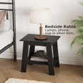 thumbnail image 4 of Side Table, Narrow Side Table with 2 Shelves, Square Nightstand and Accent Table for Cottage Bedroom,Apartment, 4 of 5