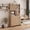 Natural, variant on Kitchen Pantry Cabinet with Adjustable Shelf, Tall Storage Cabinet with Drawer & Rattan Doors, Food Pantry Cabinets for Kitchen, Dining Room, Green