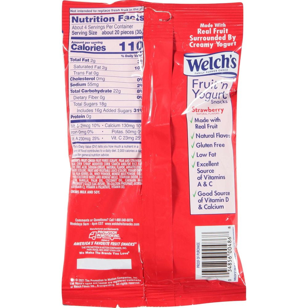(Price/Case)Welch's 10034856124860 Fruit 'N Yogurt Strawberry 12-4 Ounce