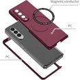 thumbnail image 4 of Magnetic Phone Case for Samsung Galaxy Z Fold3 5G Compatible with Magsafe, Military-Grade Shockproof Case with Built-in Magnet Circle for Samsung Galaxy Z Fold 3, MS Claret, 4 of 16
