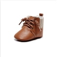 thumbnail image 2 of Seyurigaoka Infants Soft-Soled Shoes, Leather Socks, Walking Anti-Slip Birthday Gift Winter Lace-up Retro Sneaker, 2 of 6