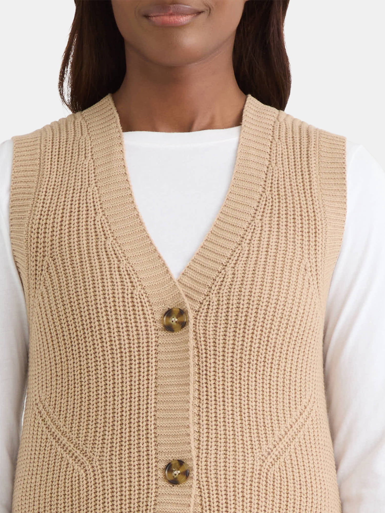 Time and Tru Women's Sweater Vest, Sizes XS-XXXL