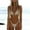 Khaki, variant on Babysbule Swimsuits for Women Women Solid Push Up High Cut Lace Up Halter Bikini Set Two Piece Swimsuit