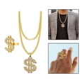 thumbnail image 4 of 3 Piezas Disfraz Vintage Collar Sombrero Hip Hop para Artistas de Moda Sunnimix, 4 of 8