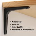 thumbnail image 4 of Soporte para estante de pared, soporte de metal negro mate, soporte de estante de metal para decoración de cocina, resistente Soporte de servicio, 100 mm x 100 mm, 4 piezas, 4 of 5