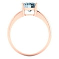 thumbnail image 4 of Clara Pucci 14K Rose Gold 2ct Blue Solitaire Ring for Women, 4 of 7