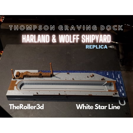 Titanic Dry Dock / Thompson Graving Dock Replica Harland & Wolff Shipyard Belfast Ireland 15 Inches in Length