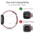 thumbnail image 3 of Silicone Watch Band For Fitbit Versa Versa 2/Versa 3/Versa 4 Strap Sport Wristband For Fitbit Versa Lite/Sense/Sense2 Band corre Light Pink For Fitbit Versa 4, 3 of 6