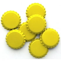 Beer Bottle Crown Caps - (Yellow)