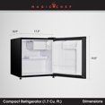 thumbnail image 2 of Magic Chef MCR170BE Compact Refrigerator, 1.7 Cubic Feet, Black, 2 of 7