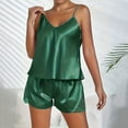 thumbnail image 2 of Silk Pjs for Women Set Two Piece Cami Tops Shorts Womens Loungewear Womens Matching Sets, 2 of 6