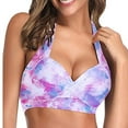 thumbnail image 1 of Birdeem Womens Fashion Versatile Sexy Printing Swimsuit Halter Backless Bikini Tops, 1 of 12
