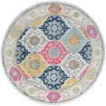 thumbnail image 3 of Transitional Area Rug (7'10'' Round) Border Multi-Color Indoor Round Easy to Clean, 3 of 5