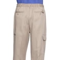 thumbnail image 3 of AKA Wrinkle Free Men's Full Elastic Waist Twill Casual Pant Charcoal 4X, 3 of 8