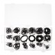 thumbnail image 1 of Juego de 225 anillos de retención a presión, externos e internos, surtidos, 1 of 6